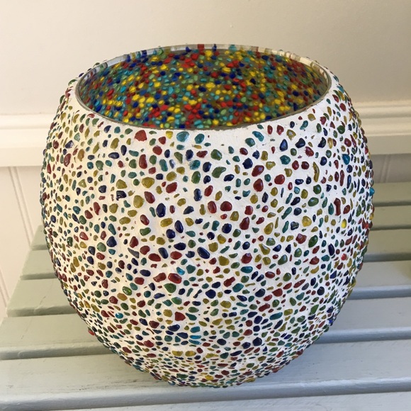 PARTYLITE Multi Color Hurricane Candle Holder